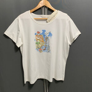 B16-NEW! Women's White Stag T-Shirt XL 16-18 Plus size Vintage VTG